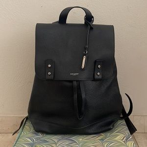 SAINT LAURENT Sac du Jour Backpack Grained Leather - Black